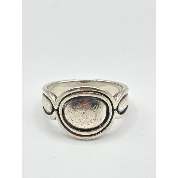 James Avery Retired Sterling Silver Oval Band Ring Size 9 - Picture 1 of 10